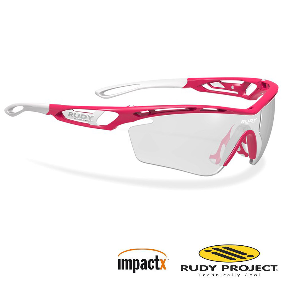 【Rudy Project】TRALYX 專業防爆變色運動眼鏡_寶石紅框+黑色變色片