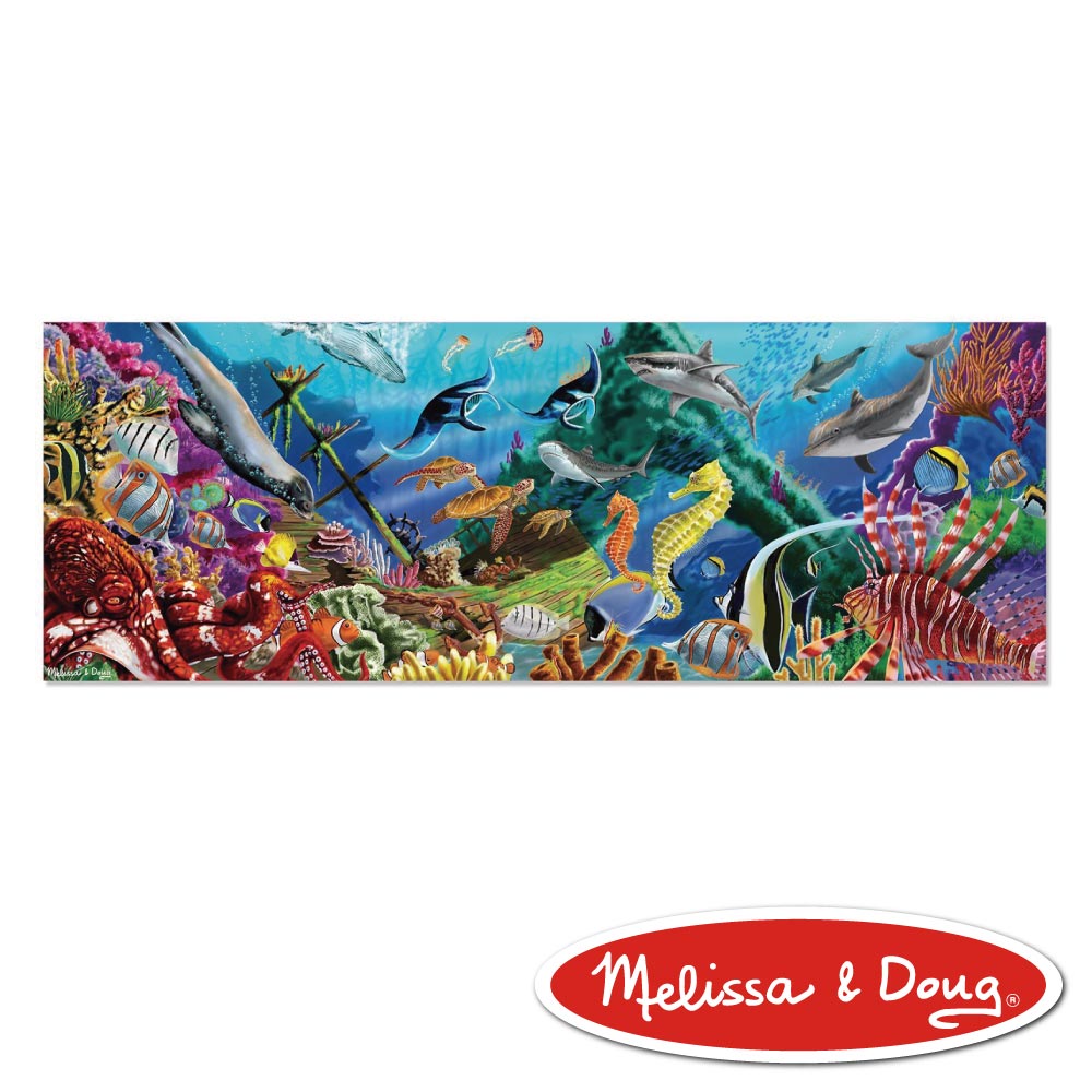 美國瑪莉莎 Melissa & Doug 大型地板拼圖 - 海洋生物 , 200 片