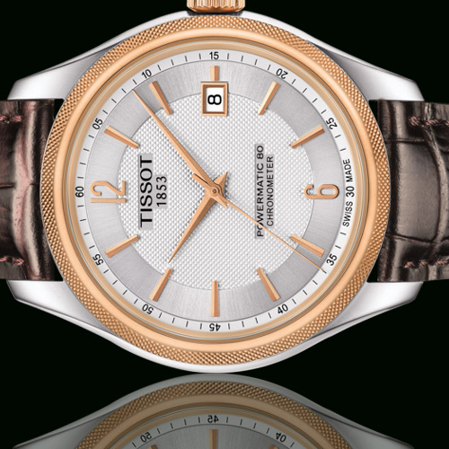 Tissot 天梭Ballade系列 Powermatic 80機械腕錶-雙色/41mm