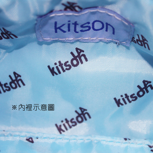 【kitson】 星星LOGO 漆皮化妝包 (螢光粉)