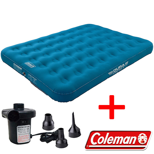 Coleman 31957+17662 ED氣墊床QUEEN+打氣機組合 露營充氣床