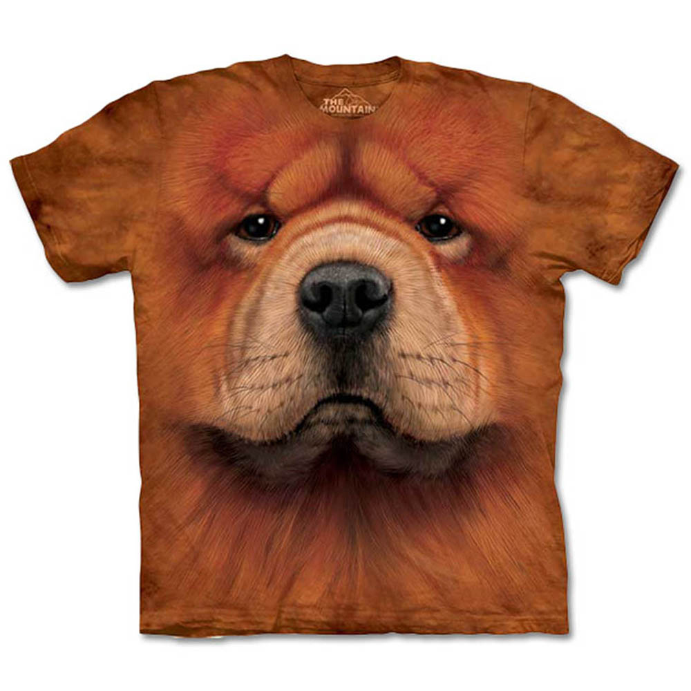 摩達客-美國The Mountain 鬆獅犬臉 兒童版純棉環保短袖T恤