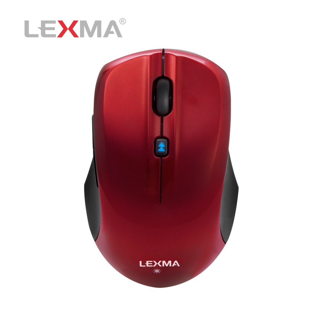 (福利品)LEXMA M820R無線藍光滑鼠-紅