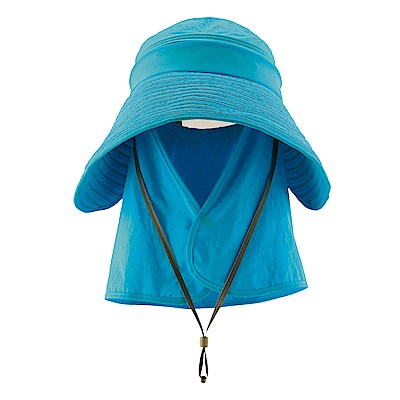 【Wildland 荒野】中性抗UV可脫式遮陽帽藍