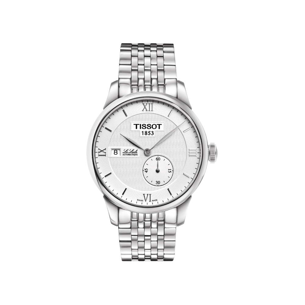 TISSOT 天梭 官方授權 Le Locle 力洛克獨立小秒針機械腕錶-銀/39mm T0064281103800