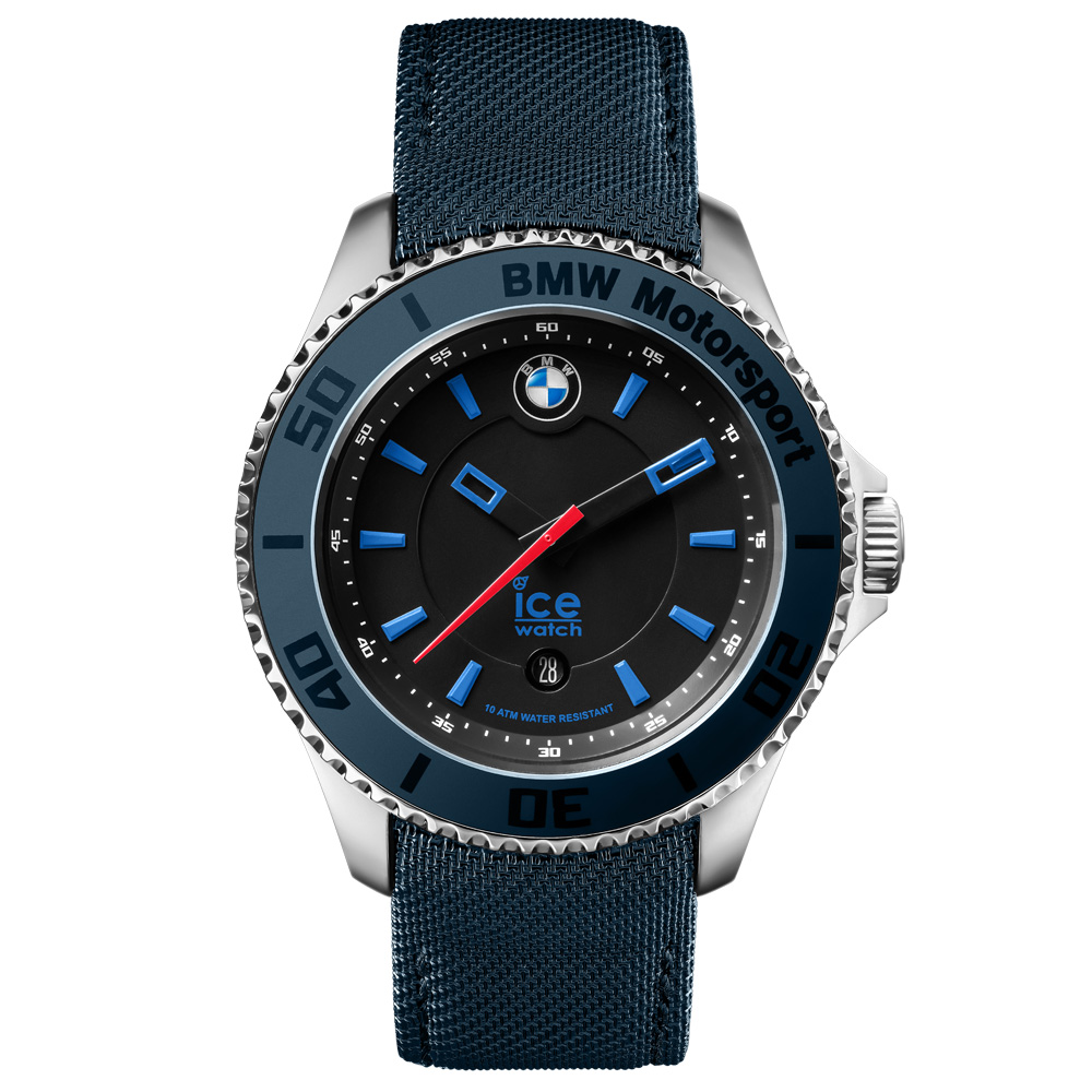 ICE-Watch BMW系列 經典限量款 帆布車線腕錶 -藍/48mm