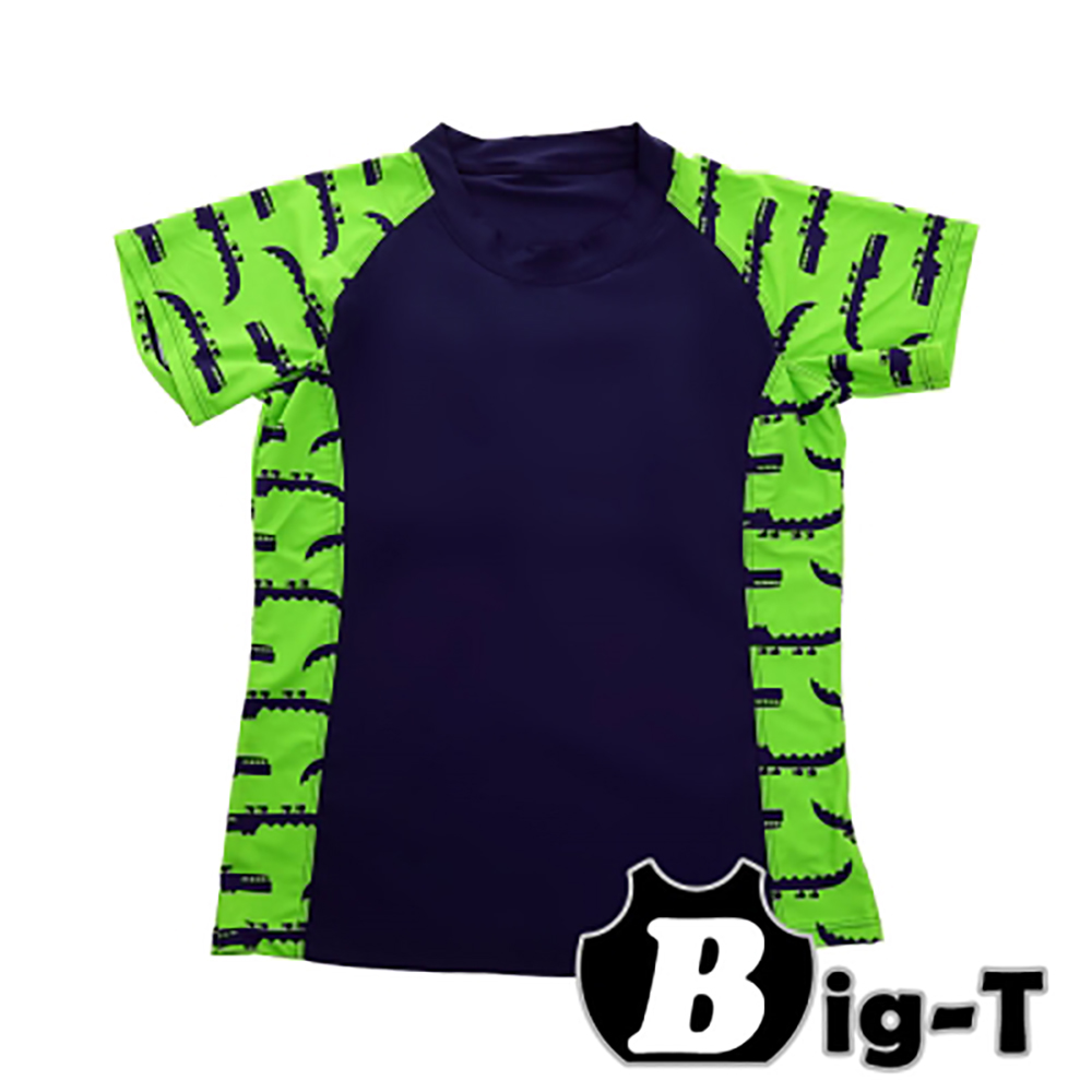 泳衣束胸 短袖鱷魚拼色泳衣褲組(M-3XL) BIG-T product image 1