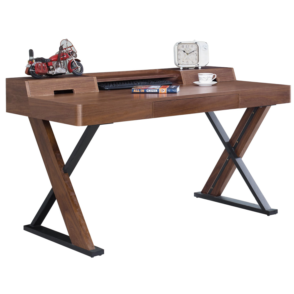 品家居 歐迪4.7尺造型書桌-140x75x84cm-免組