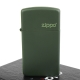 【ZIPPO】美系~LOGO字樣打火機~Green Matte軍綠烤漆-窄版 product thumbnail 1