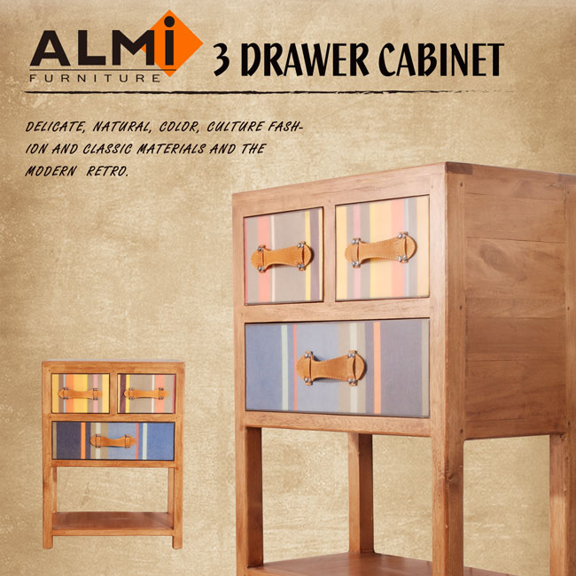 ALMI-TABLE 3 DRAWERS 三抽創意櫃W60*D32*H80CM