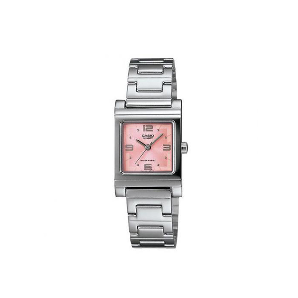 CASIO 知性神采氣質型女錶腕(LTP-1237D-4A)-粉紅面