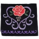 ANNA SUI 優美玫瑰刺繡亮片愛心圖騰機能方巾袋(黑) product thumbnail 1