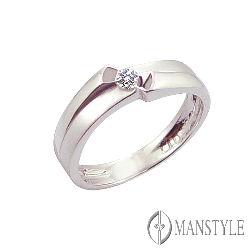 MANSTYLE「愛的呼喚」0.10ct 八心八箭鑽戒-A款