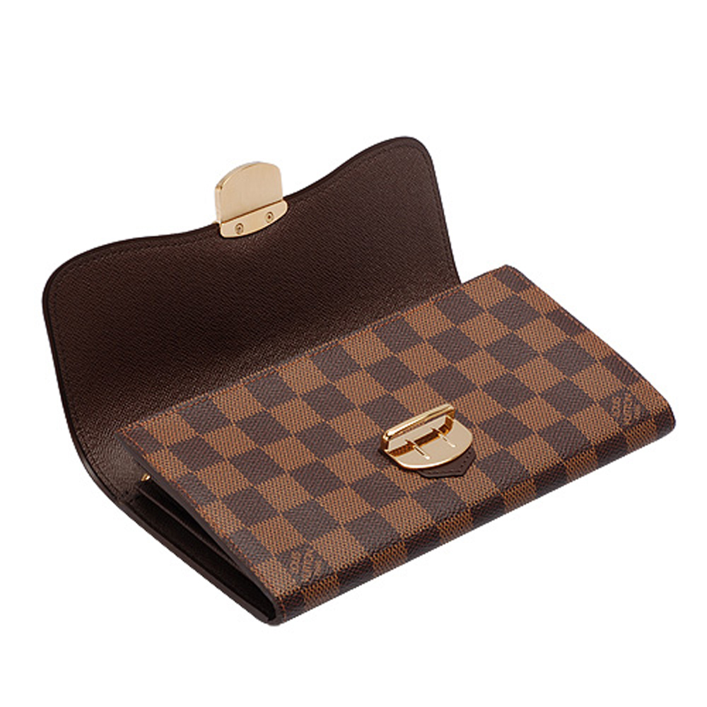 LV N61747 Damier Sistina棋盤格曼哈頓金釦長夾(咖啡) | 歐系精品包 