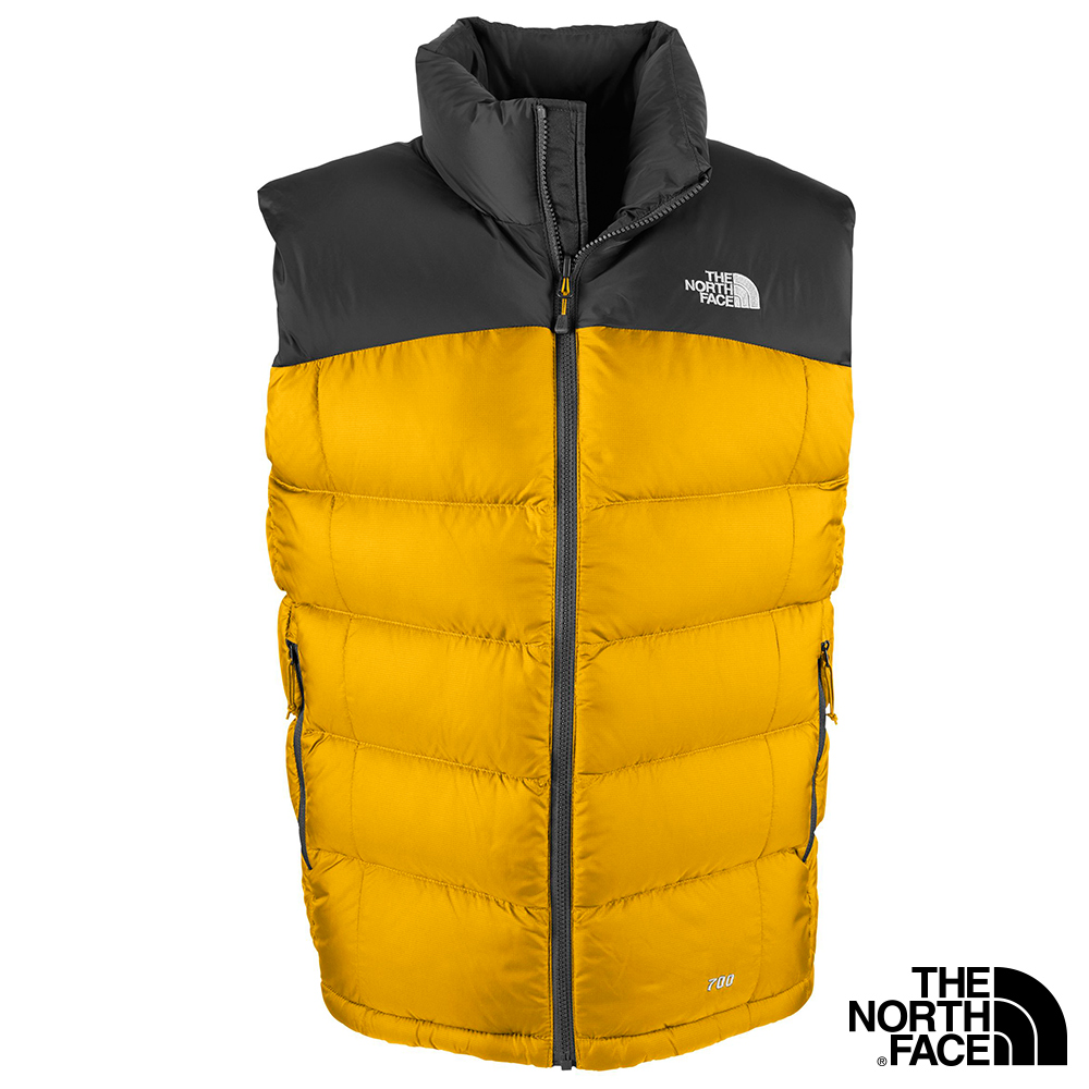 The North Face 男 700FIL 羽絨背心 土黃