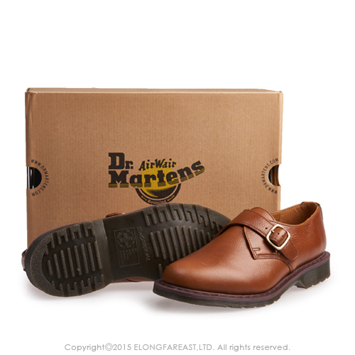 Dr.Martens PADRIAC-單扣鋼頭孟克鞋-男款-棕褐色