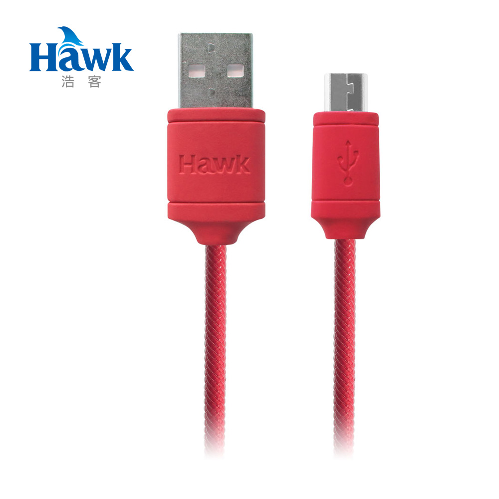 Hawk C160 Micro USB充電傳輸線-紅