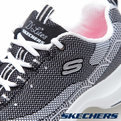 SKECHERS (女) 運動系列 D LITE ULTRA - 12283BKW