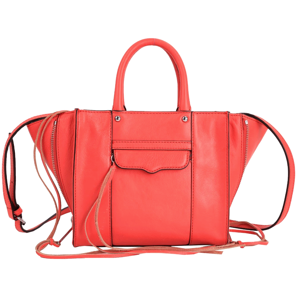 Rebecca Minkoff SIDE ZIP MINI MAB 牛皮兩用提包(橘紅色)