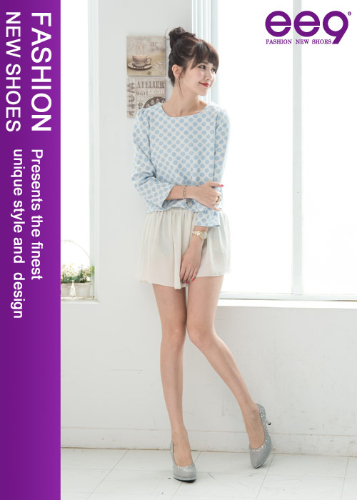 ee9 心滿益足~驚豔美人進口閃亮斜紋布夢幻亮鑽高跟鞋＊銀色