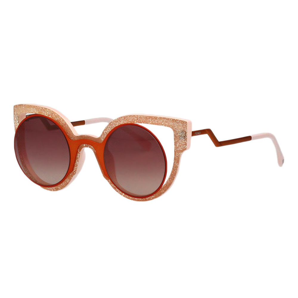 FENDI-時尚造型 太陽眼鏡(橘色)FF0137S