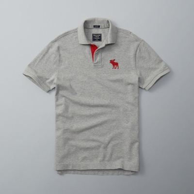 AF a&f Abercrombie & Fitch 短袖 POLO 灰色 190