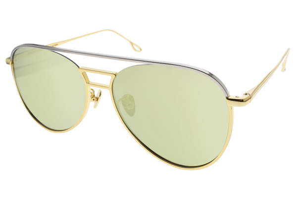 PROJEKT PRODUKT水銀偏太陽眼鏡 雙槓飛官/金銀-黃水銀#KC10 CWG