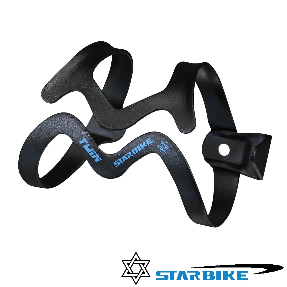 STARBIKE 時尚輕量 雙向設計 側開好取水壺架(黑)