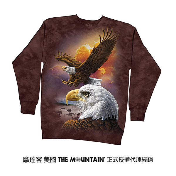 摩達客 美國進口The Mountain 鷹與雲 厚棉長袖運動衫