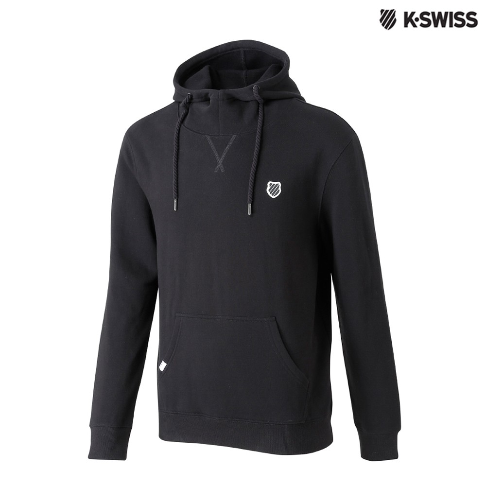 K-Swiss Back Grapchic Hoodie印花連帽上衣-男-黑