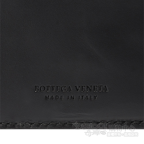 BOTTEGA VENETA 經典編織小羊皮中性短夾(黑色)