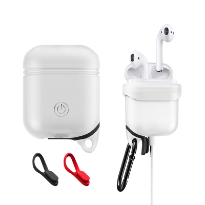 Apple AirPods 藍牙耳機盒保護套 矽膠套(帶掛勾)