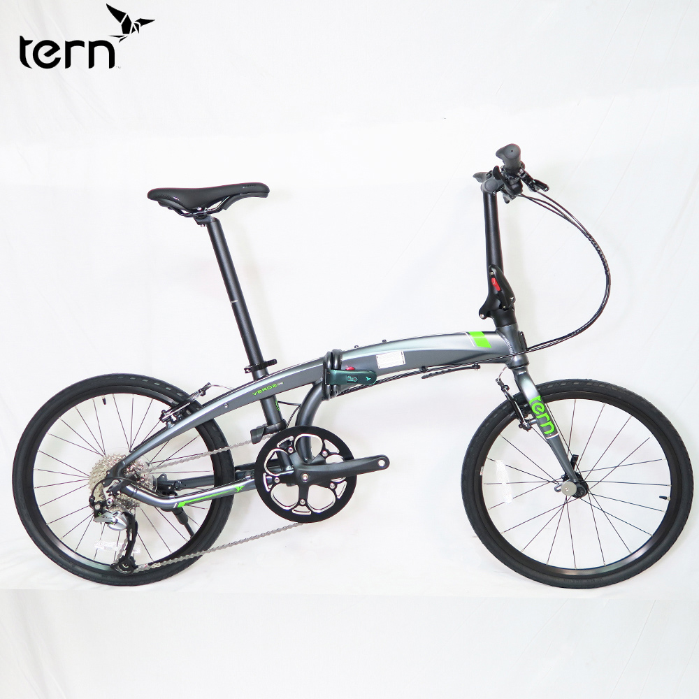 Tern Verge D9 鋁合金22吋9速451輪組折疊單車-青銅底綠標