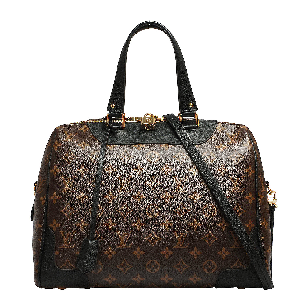 LV M50058 經典Monogram Retiro NM拼接皮革二用手提/斜背包(中)