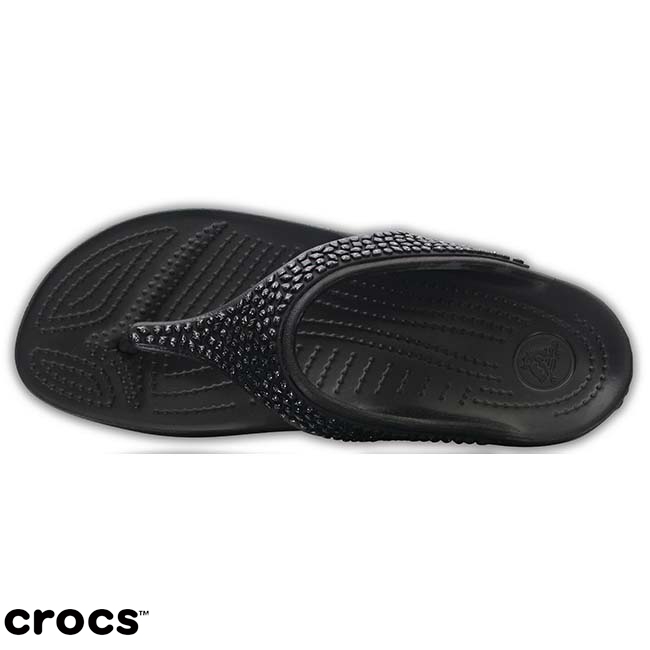 Crocs 卡駱馳 (女鞋) 思瓏厚底閃亮人字拖 204181-060