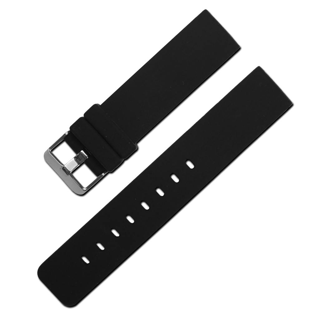 Watchband / 舒適耐用輕便運動型矽膠錶帶 黑色