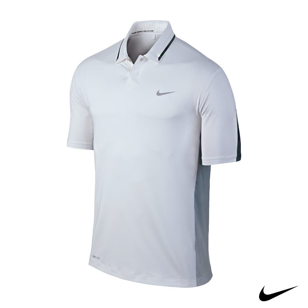 NIKE GOLF 老虎伍茲排汗短袖POLO衫-白639829-100