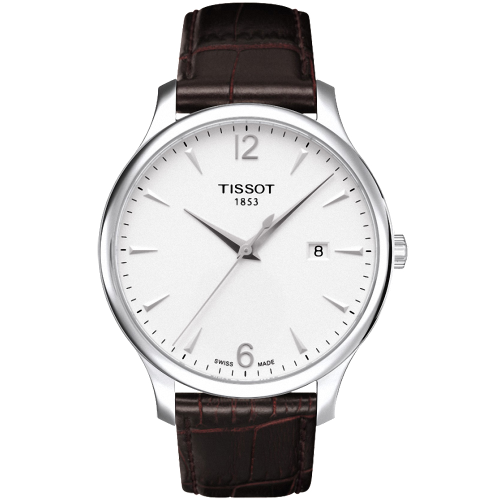 TISSOT T-TRADITION 都會超薄時尚腕錶-白/42mm
