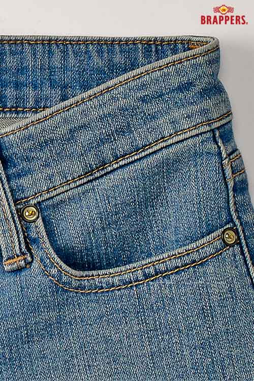 BRAPPERS 女款 Boy Friend Jeans系列-女用彈性短褲-淺藍