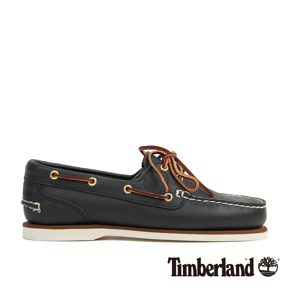 Timberland 女款海軍藍經典雙孔帆船鞋