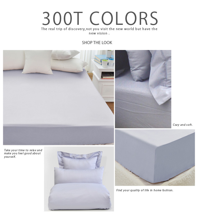 Cozy inn 極致純色-時尚紫-300織精梳棉床包(加大)