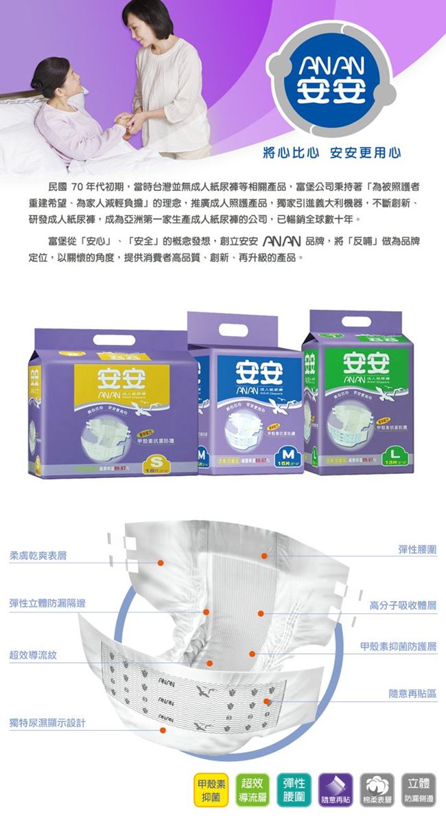 【超值團購價】安安 全能加值型S號 成人紙尿褲 (18片x6包) x2箱