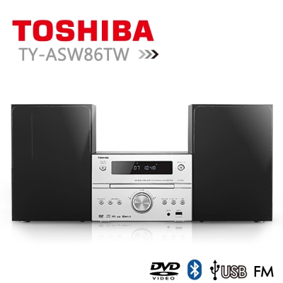 【TOSHIBA】福利品DVD/MP3/USB/藍芽床頭音響 (TY-ASW86TW)