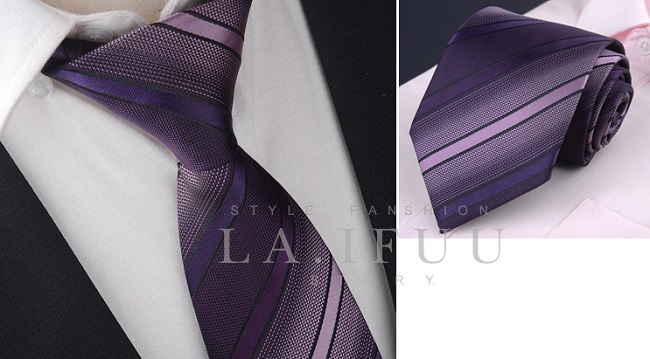 拉福   領帶8cm寬版領帶手打領帶 (漸層紫)