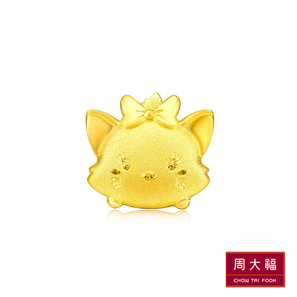 周大福 TSUM TSUM系列 瑪莉貓黃金耳環(單耳)