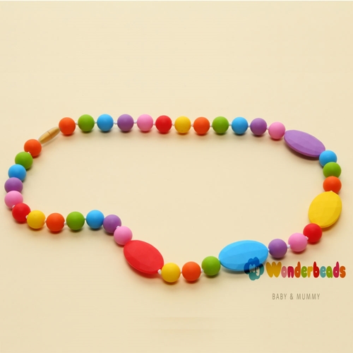 My Wonderbeads 媽媽項鍊寶貝固齒咬咬珠~彩紅設計款