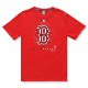 MLB-波士頓紅襪隊蜂巢底紋造型短袖T恤-紅(男) product thumbnail 1