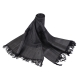 Calvin Klein 素面雙色大LOGO圍巾(黑) product thumbnail 1