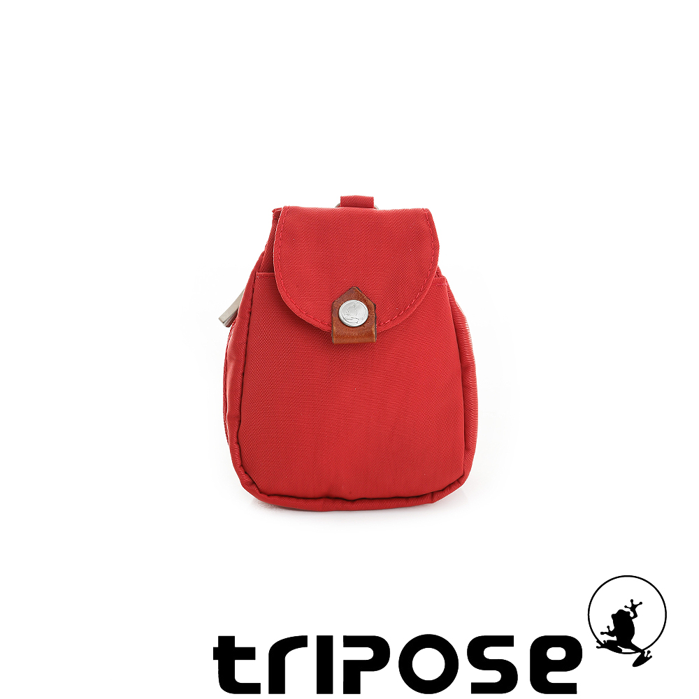 tripose 漫遊系列岩紋鑰匙零錢包- 番茄紅