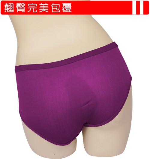 三角褲 100%蠶絲簡約少女內褲2件組M-XL(紫)Seraphic